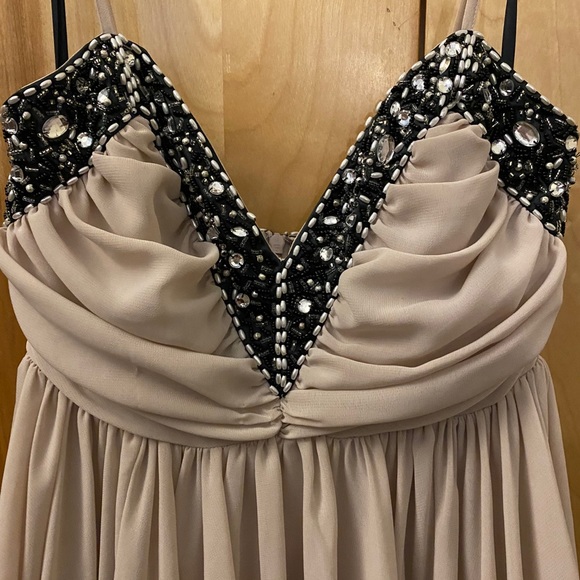 French Connection Blush Beaded Bow Tulle Dress - Picture 6 of 12